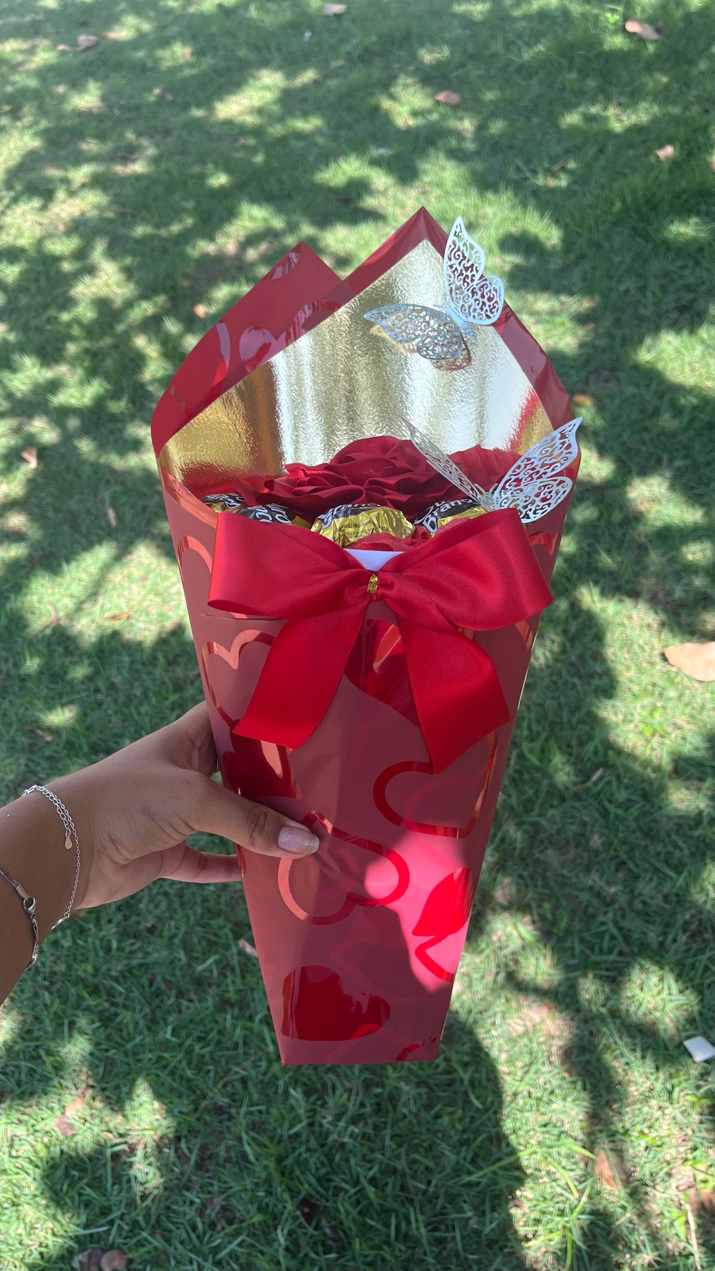 Buquê eterno: Lovely Sweet Gold