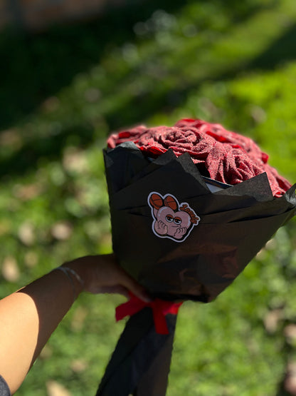 Buquê eterno: Lovely Glitter Rouge