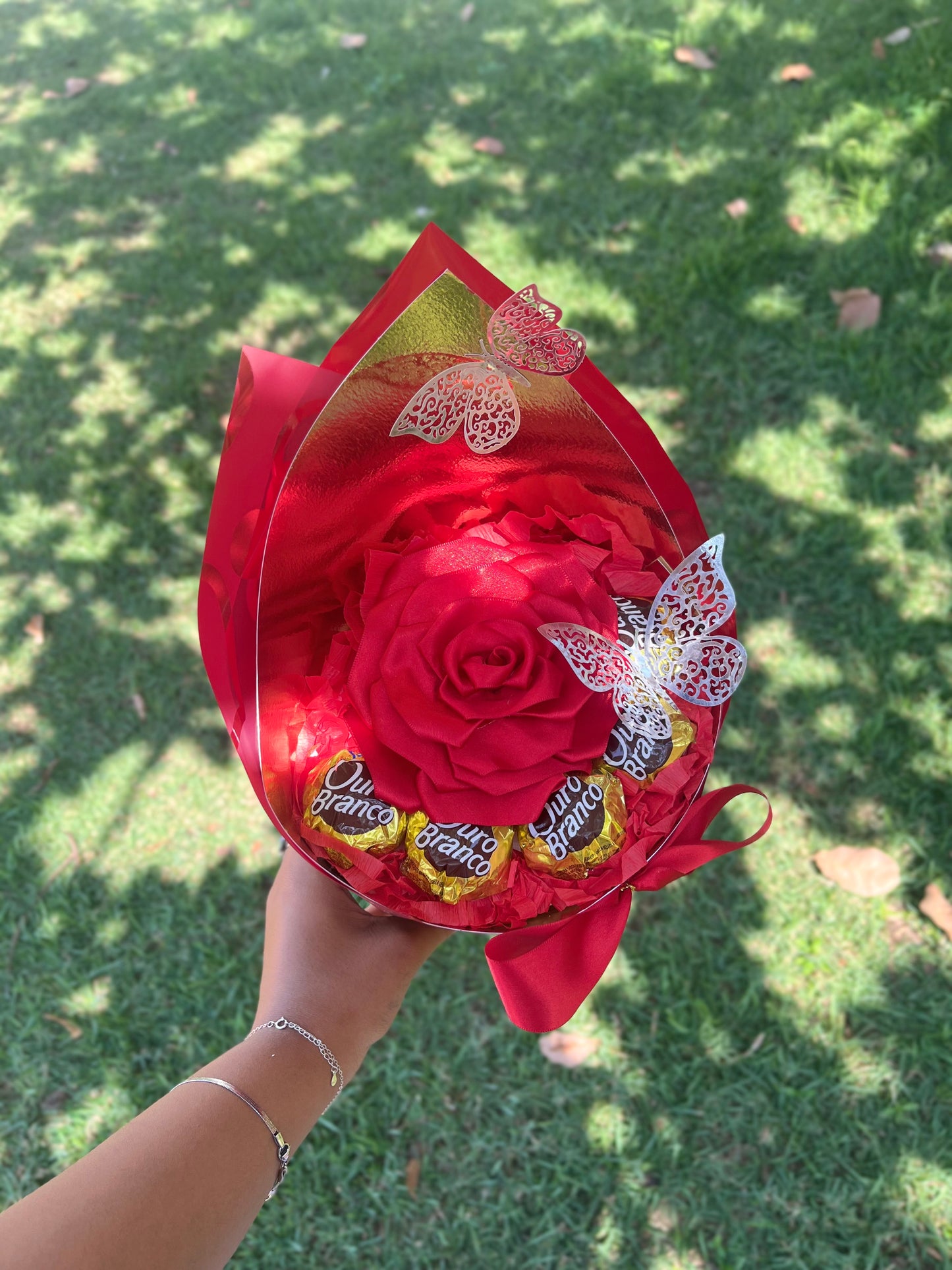 Buquê eterno: Lovely Sweet Gold