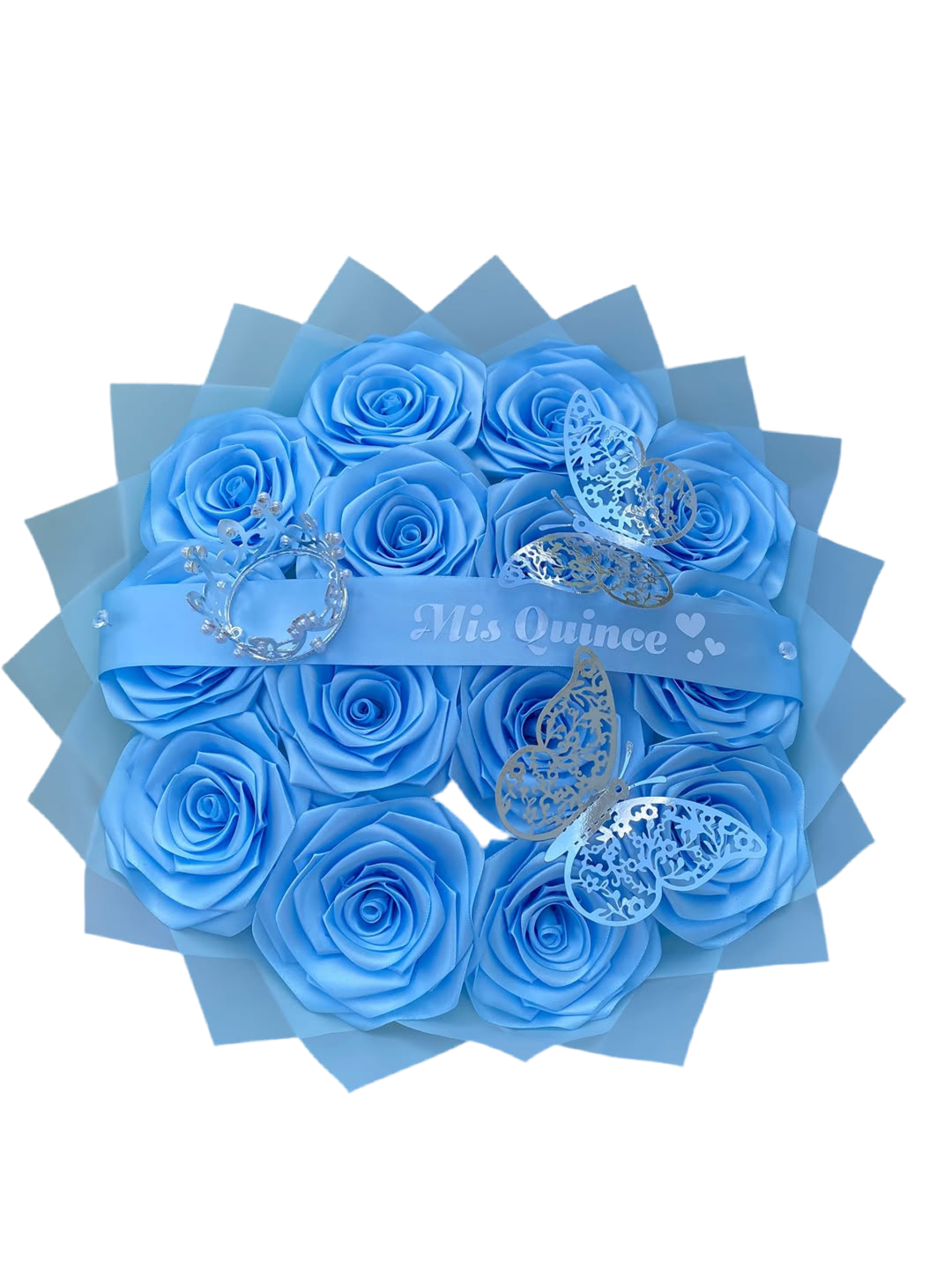Buquê eterno Lovely Blue