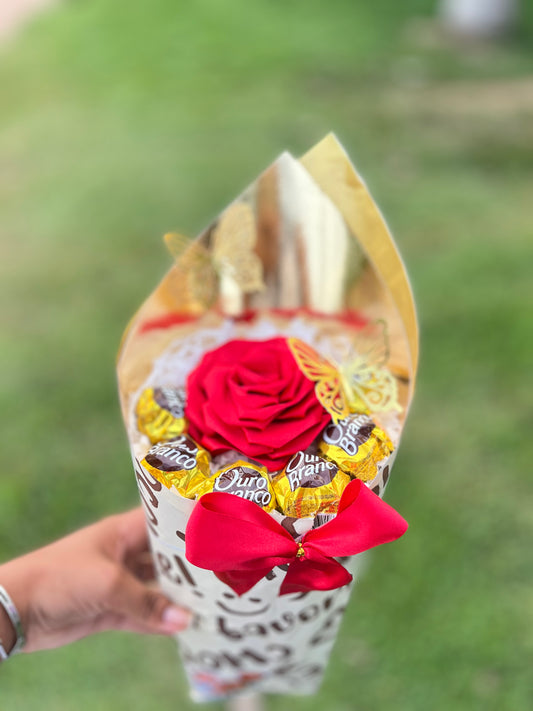 Buquê eterno: Lovely Sweet Gold