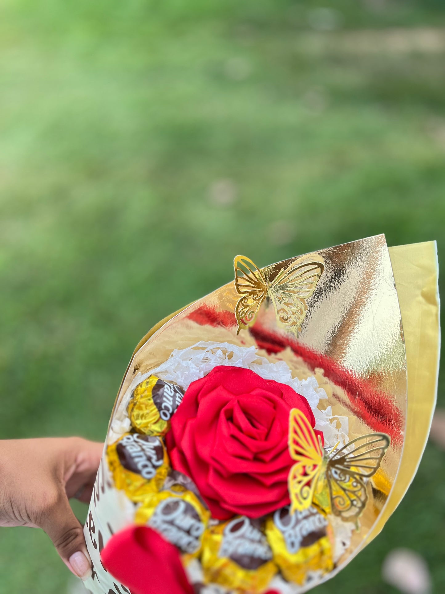 Buquê eterno: Lovely Sweet Gold