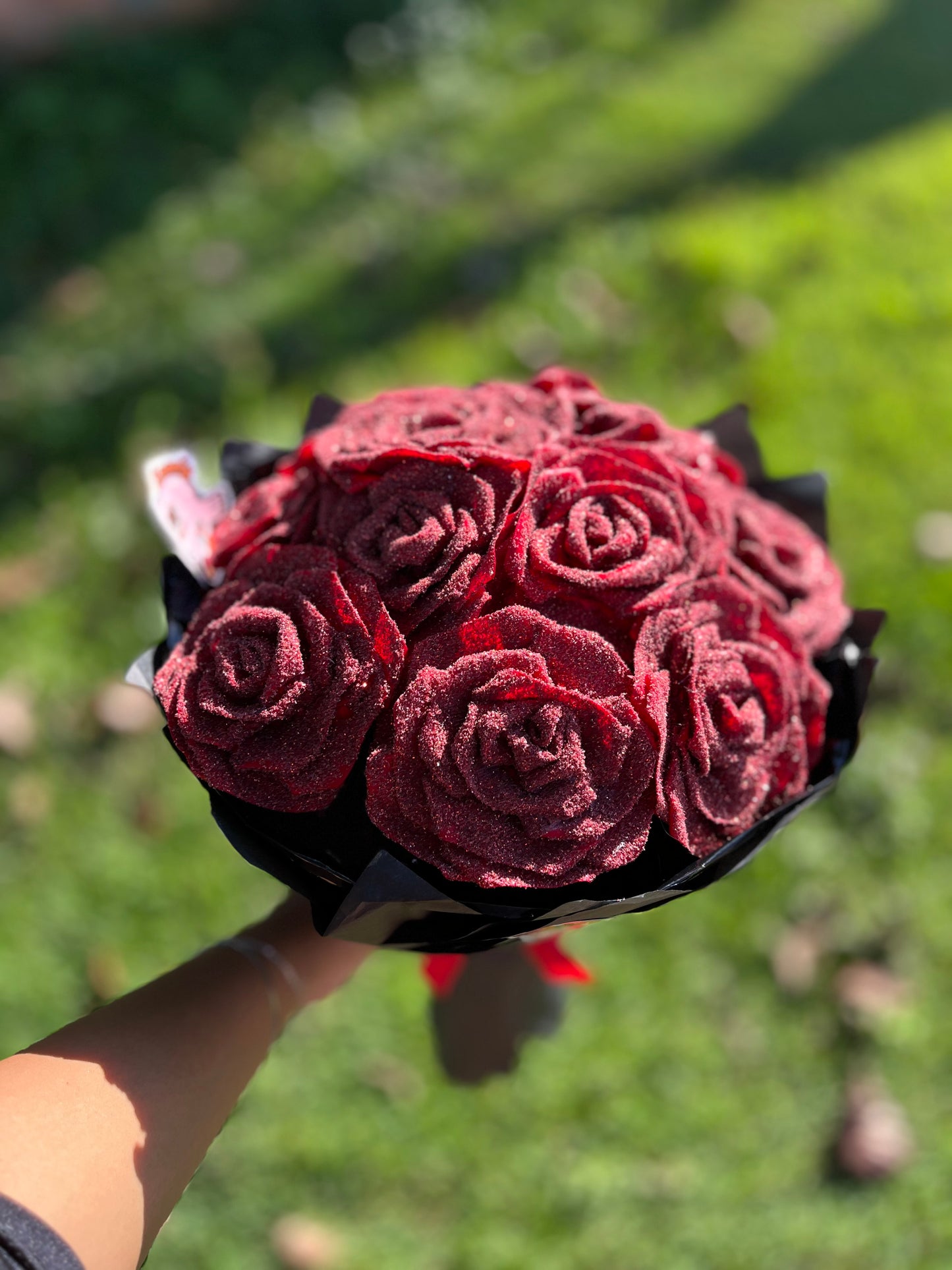 Buquê eterno: Lovely Glitter Rouge