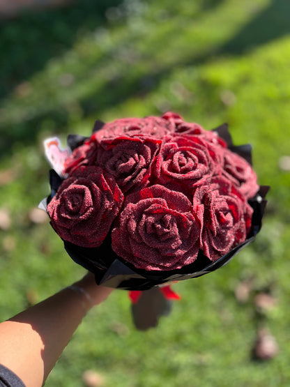 Buquê eterno: Lovely Glitter Rouge