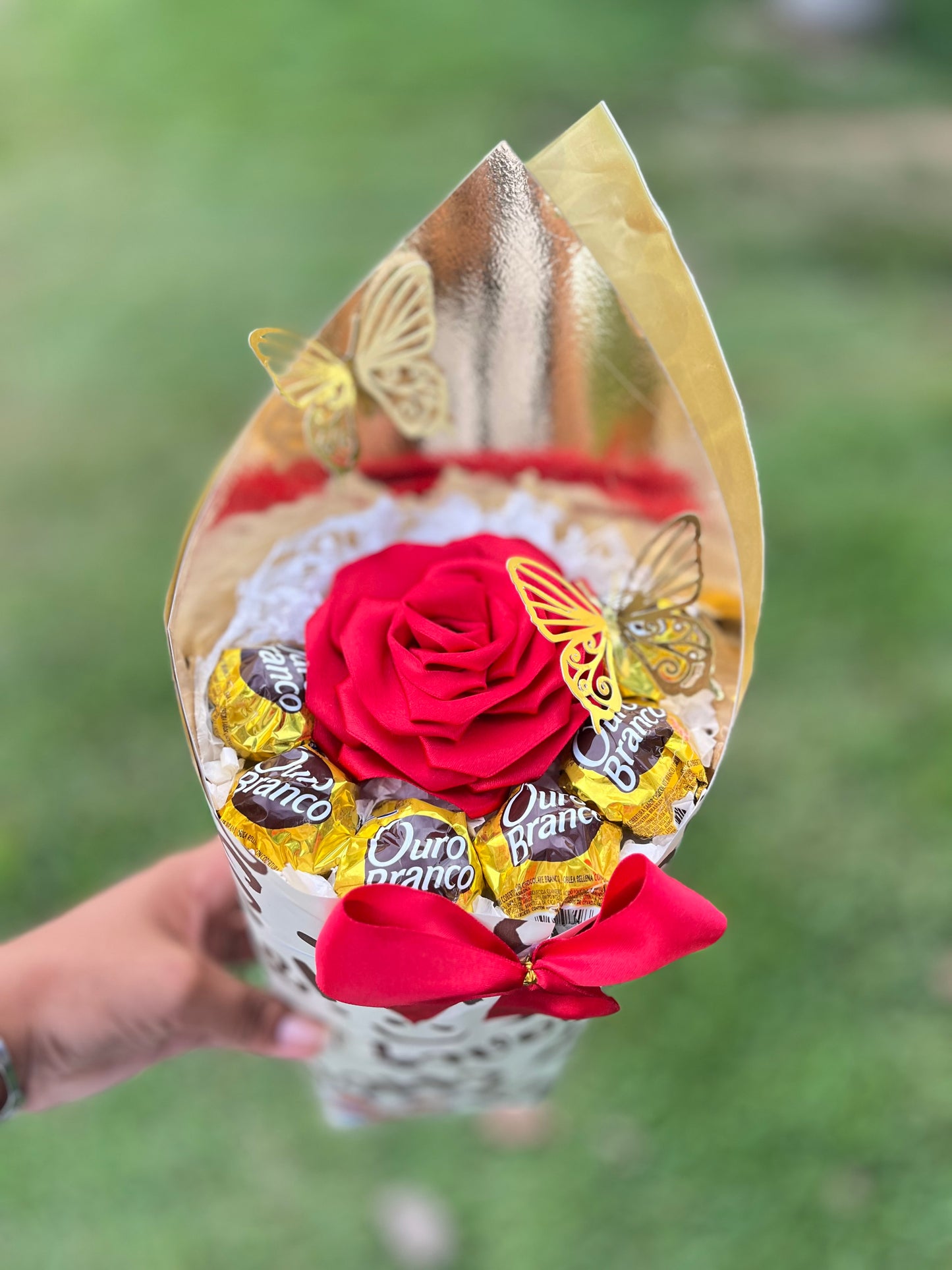 Buquê eterno: Lovely Sweet Gold