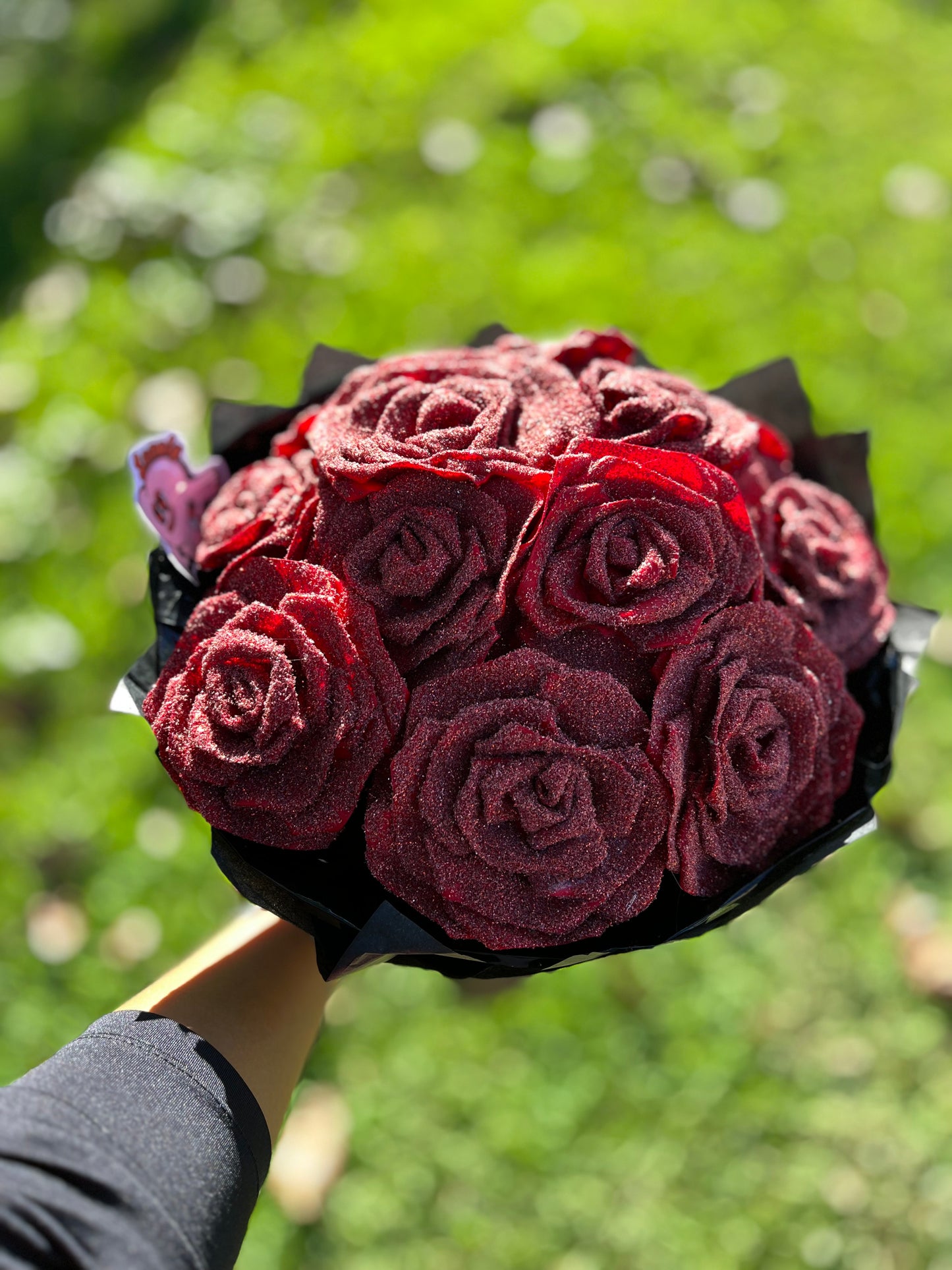 Buquê eterno: Lovely Glitter Rouge